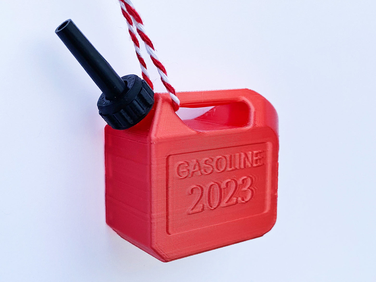 Gas Can Ornament to remember the year we couldn't afford it