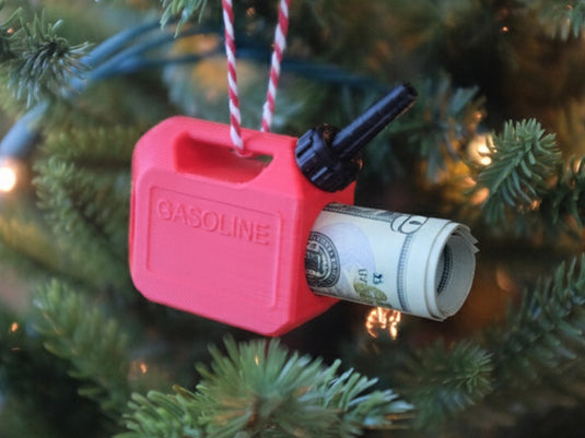 Cash Can Christmas Ornament | Stocking Stuffer | Holiday Money Gift | Fun Gift | Unique Tree Decor | Gas Can Ornament