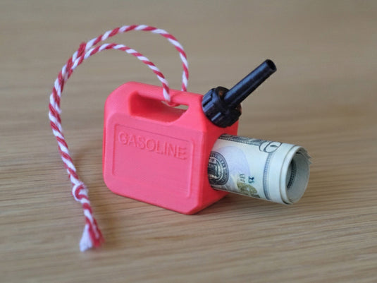 Cash Can Christmas Ornament | Stocking Stuffer | Holiday Money Gift | Fun Gift | Unique Tree Decor | Gas Can Ornament