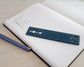 Bookmark Ruler With Stencil & Compass - Flexible Tool for Bullet Journaling, Sketching, Designing